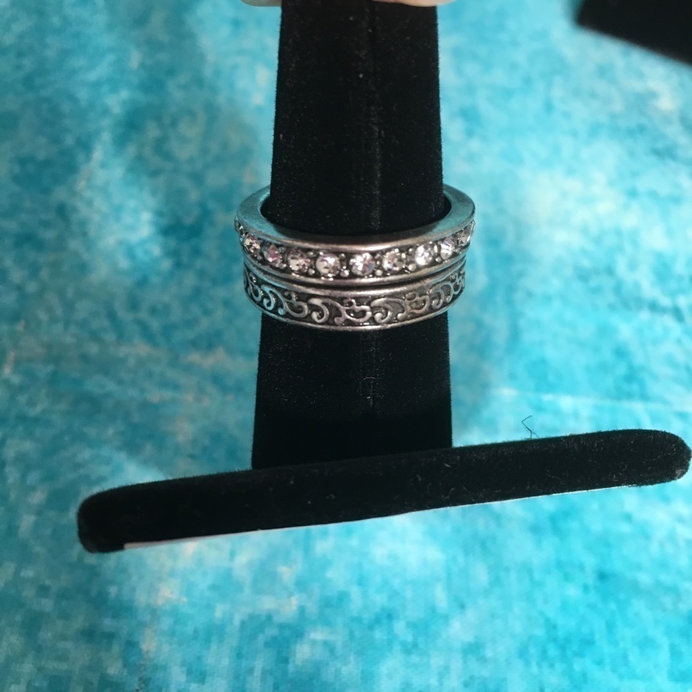 Two Piece Pave’Heart Dangle Ring - Picture 3 of 6